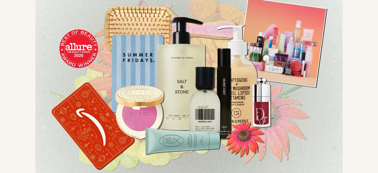 Official Allure Best of Beauty Giveaway 2026 artwork showing the featured beauty prize assortment.
