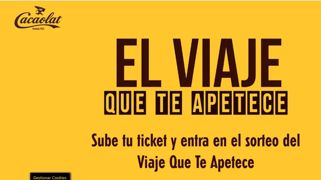 Promoción Cacaolat El Viaje Que Te Apetece 2026