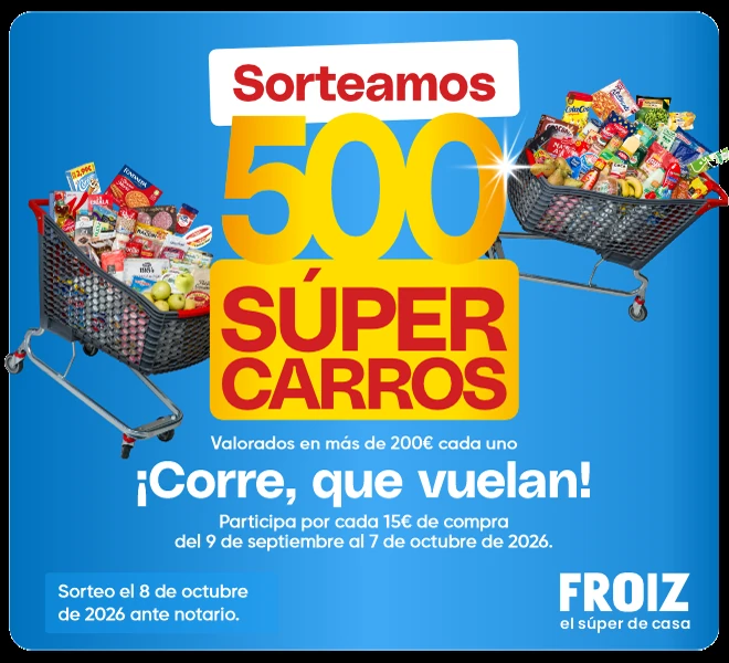 Froiz 2026: 500 Súper Carros Creatividad oficial del sorteo Froiz 2026 con 500 Súper Carros valorados en más de 200 €