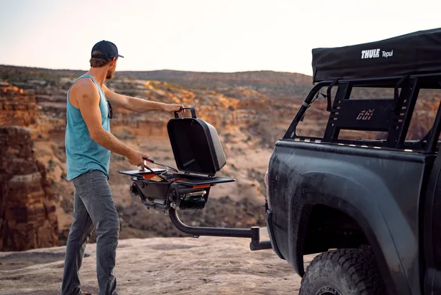Tailgating setup from the HitchFire giveaway page.