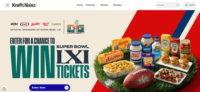 Kraft Back to Football Sweepstakes page promoting a chance to win a Super Bowl LXI prize