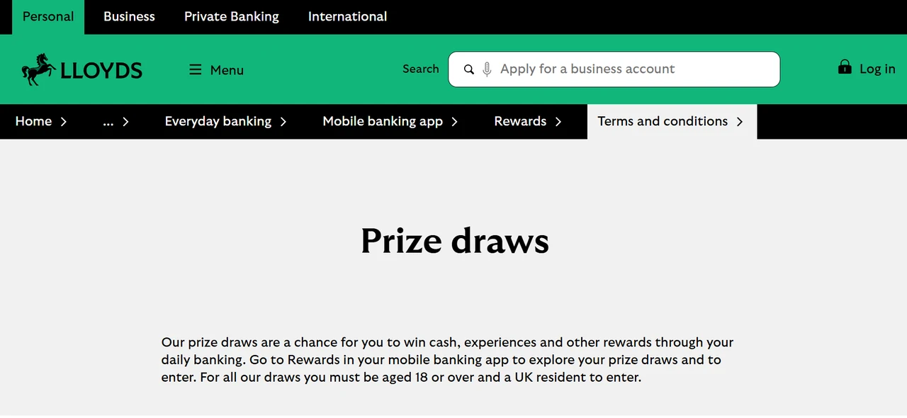 Lloyds and Halifax Super Prize Draw September 2026 Official Lloyds prize draws page for current and savings account customers