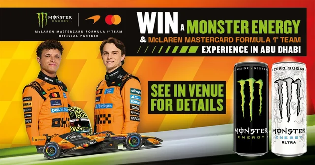 Monster Energy Ireland promotion for a McLaren F1 Team experience in Abu Dhabi
