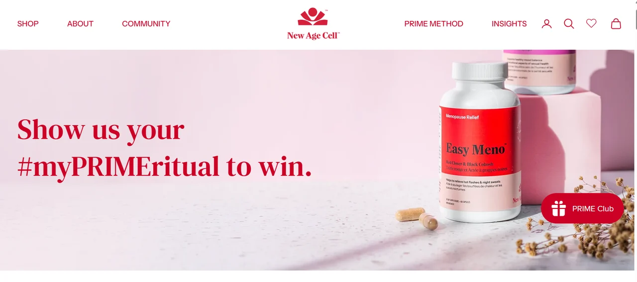New Age Cell — #myPRIMEritual Contest 2026 Official New Age Cell #myPRIMEritual contest page promoting the contest and featured product