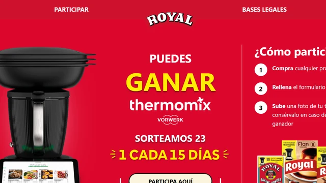 Promoción Royal 2026 para ganar una de las 23 Thermomix TM7 sorteadas