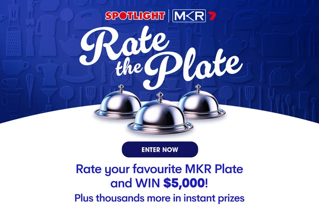 Official banner of the MKR x Spotlight Rate the Plate competition.