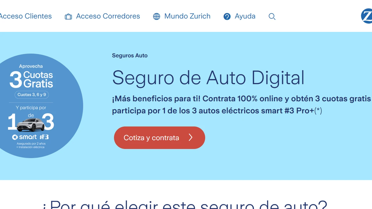 Sorteo Zurich Chile 2026: 3 smart #3 Pro+ eléctricos Promoción Zurich Chile 2026 para participar por uno de tres autos eléctricos smart #3 Pro+